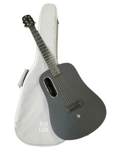 LAVA MUSIC BLUE LAVA Touch Acoustic- Electric Guitar With Airflow Bag Midnight Black