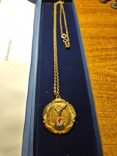 Vintage R.A.F.A. Medallion Necklace Royal Air Force Association