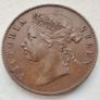 1884 Straits Settlement Queen Victoria 1 Cent Image 2