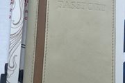 New Cream Leather Passport holder