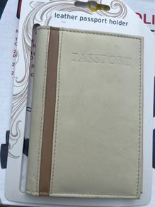 New Cream Leather Passport holder