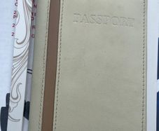 New Cream Leather Passport holder
