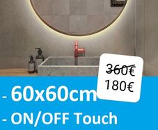 LED Bathroom Mirror Round 60cm Fog Free Demister