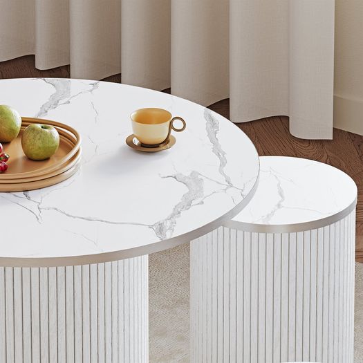 Round Dining Table Pedestal Set