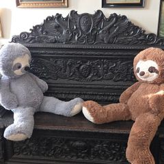 Pair of Giant Sloth Teddies