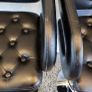 Set of 3 black leather effect bar stools Image 4