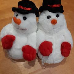 Christmas novelty snowman slippers M