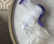 Lansinoh manual breast pump and Jaan's type milk collector pump