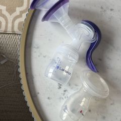 Lansinoh manual breast pump and Jaan's type milk collector pump