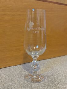 Duiske Irish Handcut Crystal Champagne Flute Baltimore Regatta 1991