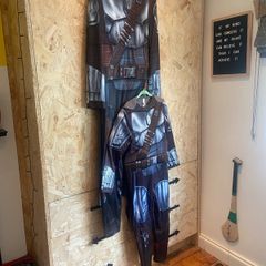 Parent and child Mandalorian costumes in immaculate condition