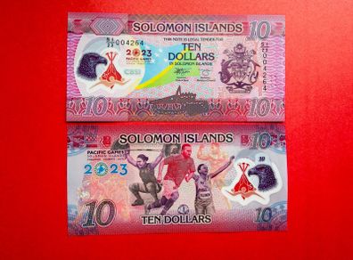 Solomon Islands  10 Dollars  2023  Commemorative Issue .  Pick39 Polymer / Plastic  ( Uncirculated )