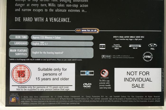 Die Hard 1-4 Collection [1988-1995] Bruce Willis [4xMovie DVDs]