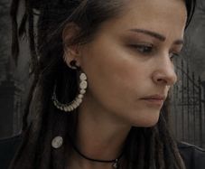 Resin Teeth and Molten Metal Oddity Ear Hoops
