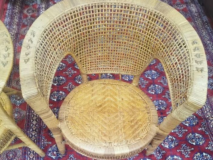 Vintage Ratan Tub Chairs