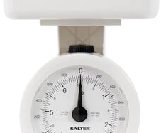 Mechanical Kitchen Scale, 3 KG Maximum Capacity, Analogue, Easy to Read Dial, Dishwasher Safe, Compact Storage, 1 L Detachable Bowl, Battery Free, White (FREE POSTAGE)