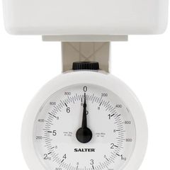 Mechanical Kitchen Scale, 3 KG Maximum Capacity, Analogue, Easy to Read Dial, Dishwasher Safe, Compact Storage, 1 L Detachable Bowl, Battery Free, White (FREE POSTAGE)