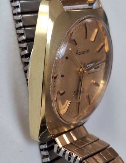 Vintage Accurist 21 Jewels Automatic Watch - Gold Tone