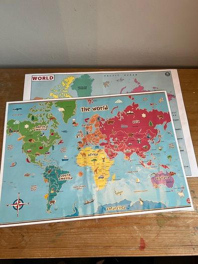 A3 World Maps