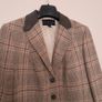 Helen McAlinden Brown Beige Checked 100% Wool Tailored Blazer Elbow Patches 10UK/38EU Image 10