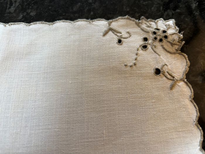 Vintage Set of 6 Embroidered Napkins