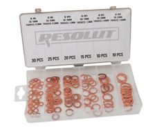 Resolut 110pc Copper Washer Assortment Box