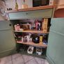 Vintage Country Style Solid Wood Painted Larder Cupboard (Sage Green) Image 6