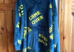 Mens Game over fluffy hooded blanket L/XL