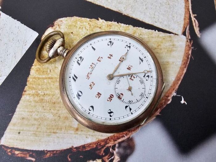 Antique Silver WW1 era Swiss Made Military Pocket Watch Orion 1910s