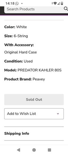 Peavey predator