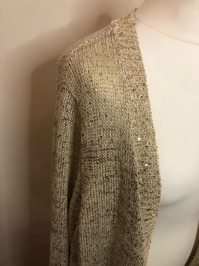 So fabulous gold sparkly cardigan (2XL)