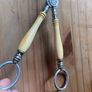 Vintage Silver Plated Grape Scissors Bone Handle Image 3