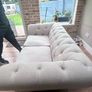 Cream Chester field sofa Image 5
