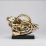 Wild Pig Skull (30 cm) - Polished Bronze Image 5