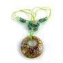 Vintage Green Aventurine Necklace with Murano glass pendant Image 6