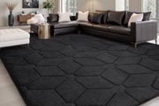 Rugs Living Room 140x200,3D Black Area Rugs for Bedroom,Extra Large Rugs for living room,Machine Washable Anti Slip