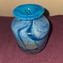 Blue Glass Bottle with Stopper Image 4