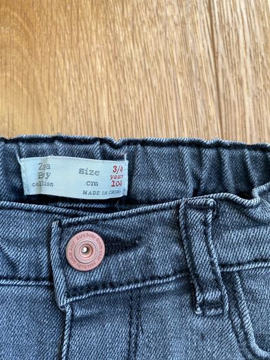 Girls Gray Jeans - Zara (3-4yrs)