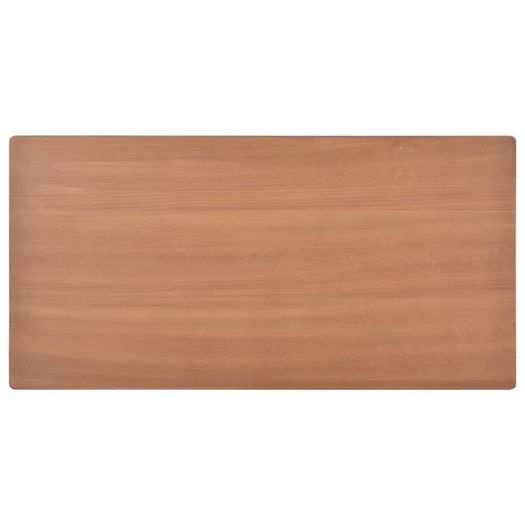 Dining Table Brown 120x60x73 cm Solid Plywood Steel