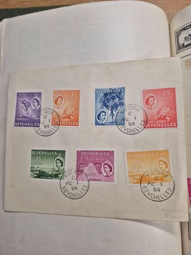 stamp album with stamps of the world