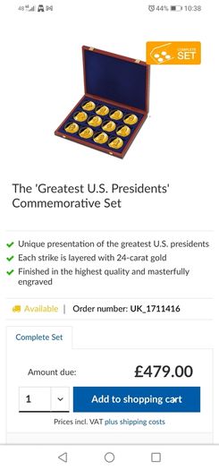 The Greatest American Presidents Proof Coins