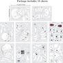 10 sheets Reusable Halloween Party decoration,76pcs Halloween Window stickers,Skeleton and Ghost Window Decals for Halloween Party Decoration Image 6