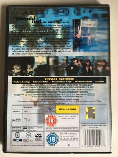 The Basketball Diaries [1995] Leonardo Di Caprio, Bruno Kirby, Lorraine Bracco, Ernie Hudson & Mark Wahlberg [Movie DVD]