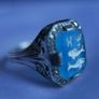 Vintage Sterling Silver 925 Zodiac Ring Signet 3,3g size P Image 4