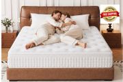 King size Mattress,5FT Orthopaedic Medium-Firm King Mattress,11.02 Inch Foam and Pocket Springs Rolled &amp; Compressed,Comfort-Pressure Relief for Supportive Sleep and Spinal Alignment for Healthy Sleep