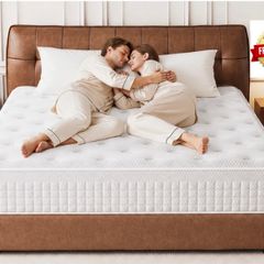 King size Mattress,5FT Orthopaedic Medium-Firm King Mattress,11.02 Inch Foam and Pocket Springs Rolled & Compressed,Comfort-Pressure Relief for Supportive Sleep and Spinal Alignment for Healthy Sleep