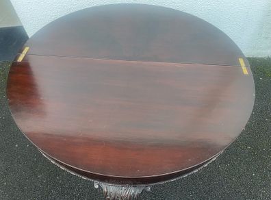Antique mahogany games table