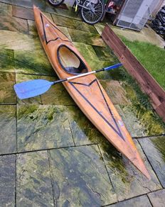 canoe and paddle