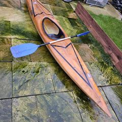 canoe and paddle