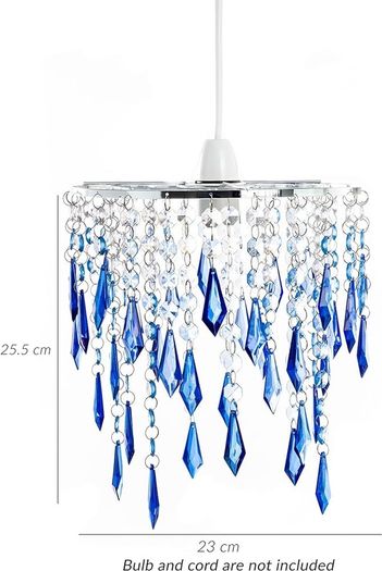 FREE EXPRESS SHIPPING Ocean Ceiling Chandelier Acrylic Light Shade, Blue & Light Blue